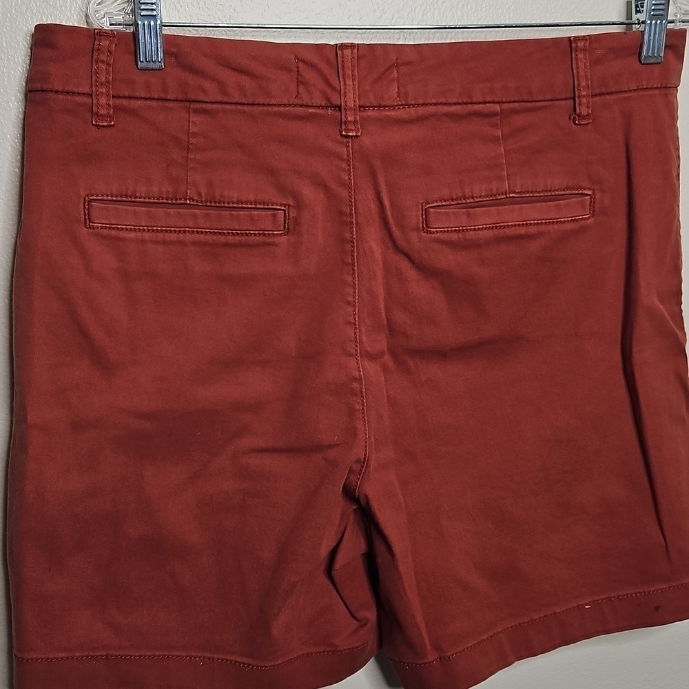 Anne Klein Chino Shorts Burnt Orange Rust Size 12 - Picture 3 of 5